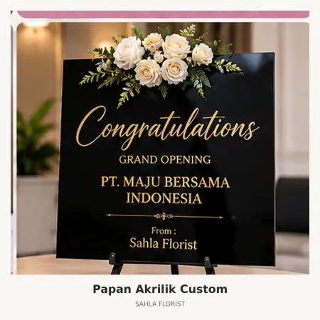 Papan Bunga Akrilik Merangin